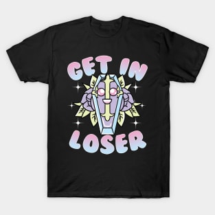 Aesthetic Funny Get In Loser Coffin Kawaii Goth T-Shirt